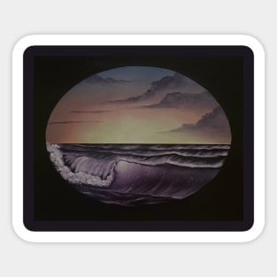 Dark Sunset Wave Sticker